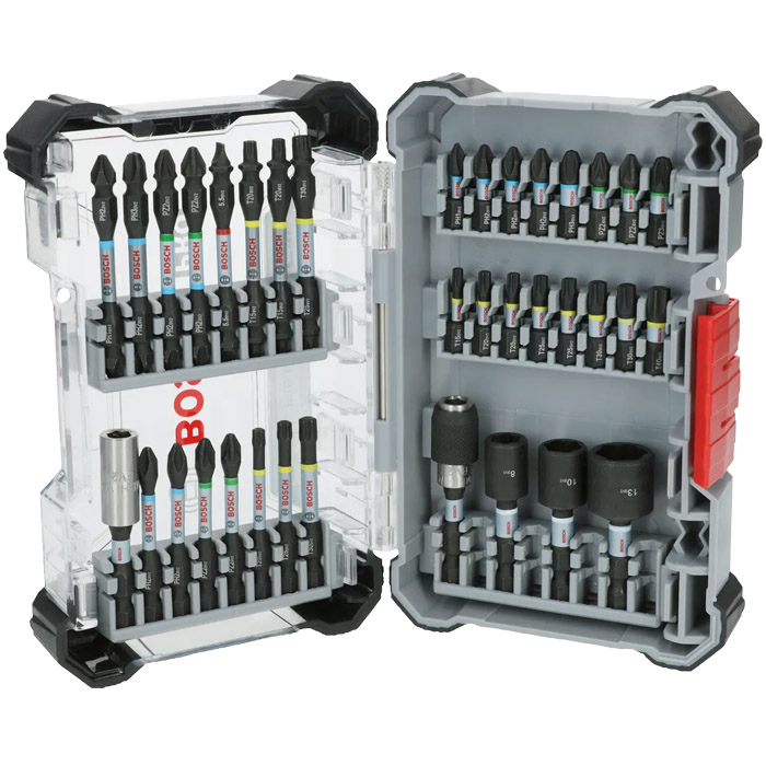 Bộ đầu vặn vít Pick and Click Impact Control 36 món Bosch