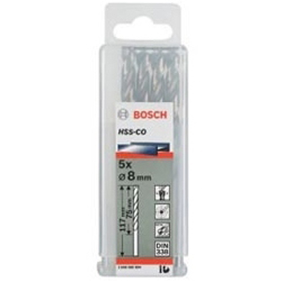 Bộ 4 mũi khoan sắt Bosch HSS-G 16mm