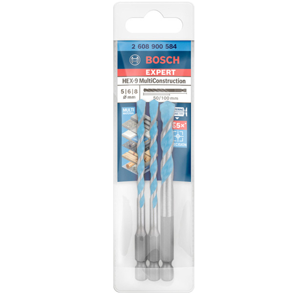 Bộ 3 mũi khoan đa năng Bosch Hex-9 (5/6/8)