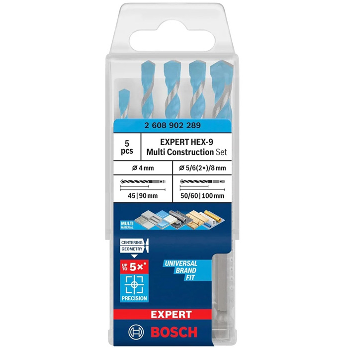 Bộ 5 mũi khoan đa năng Bosch  Hex-9 ( 4/5/6/6/8)