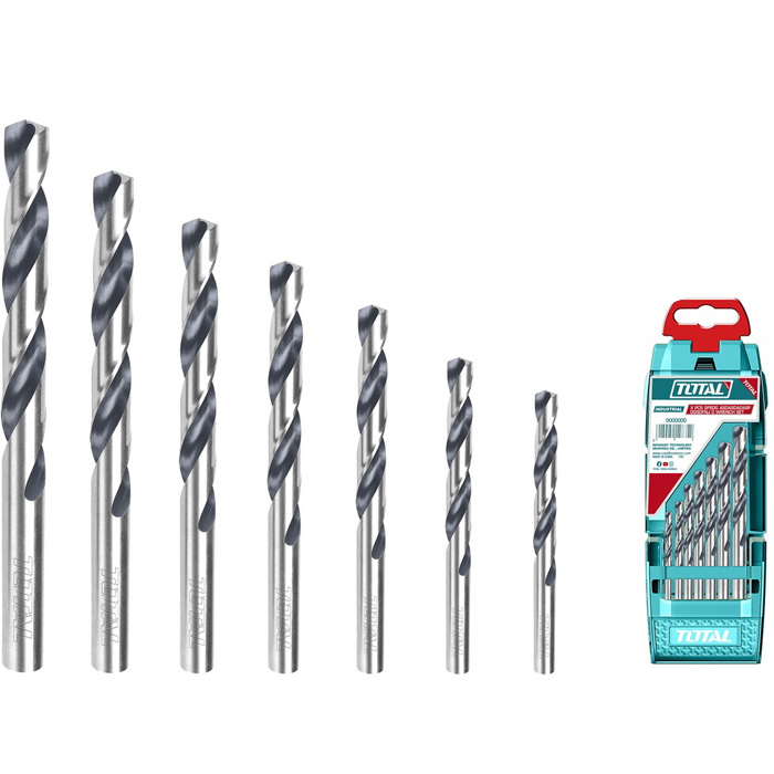 Bộ 7 mũi khoan kim loại HSS Total TACSD0075