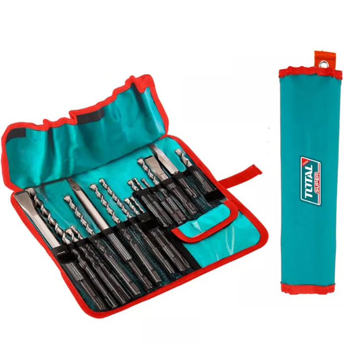 Bộ 17 mũi bê tông và mũi đục đầu gài SDS Total TACSD91701