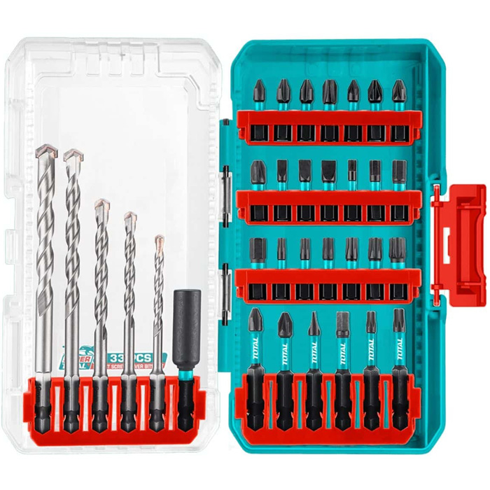 Bộ 33 mũi khoan bê tông và mũi siết vít Total TACSDL11303