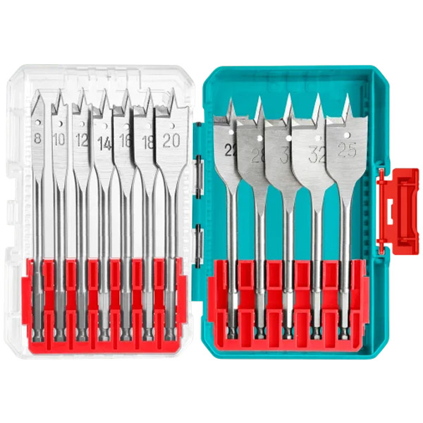 Bộ 12 mũi khoan gỗ dẹp chuôi lục giác Total TACSDL1206