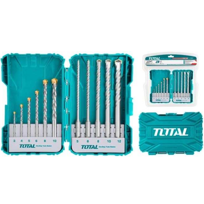 Bộ 11 mũi khoan búa và khoan bê tông Total TACSDL31101