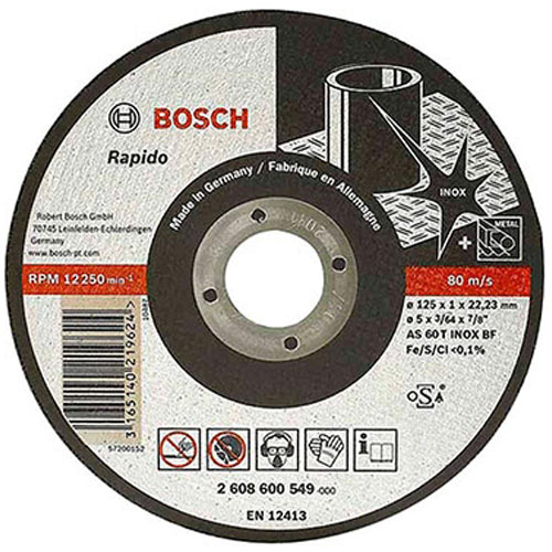 Đá cắt inox Bosch 125x2x22.2mm