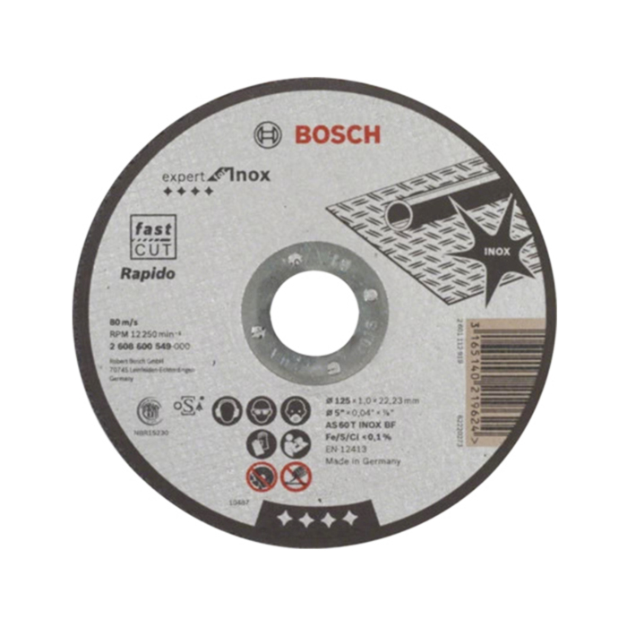 Đá cắt inox 125x1x22.2mm Bosch