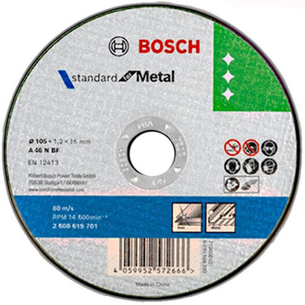 Đá cắt sắt Bosch 105x1.2x16mm -Đá xanh