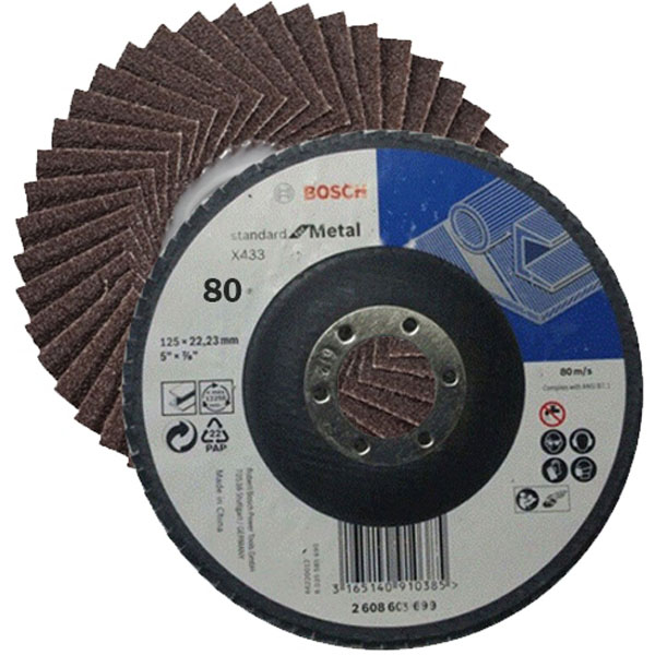 Đá nhám xếp Bosch linh hoạt P80 Ø100mm