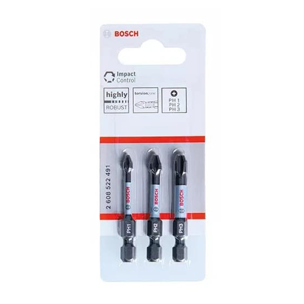 Bộ 3 đầu vặn vít Impact Control (PH1, PH2, PH3)