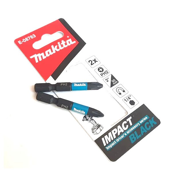 Bộ 2 mũi vít PH2 50mm Impact Black Makita E-08763
