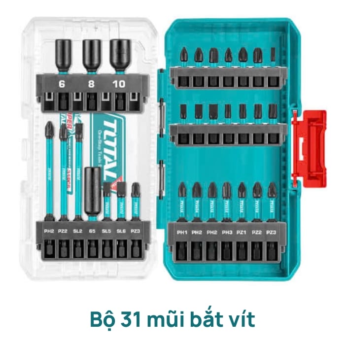 Bộ 31 mũi bắt vít Total TACSDL11306