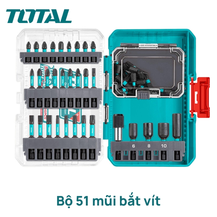 Bộ 51 mũi bắt vít Total TACSDL25106