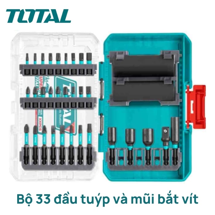 Bộ 33 đầu tuýp và mũi bắt vít Total TACSDL63306