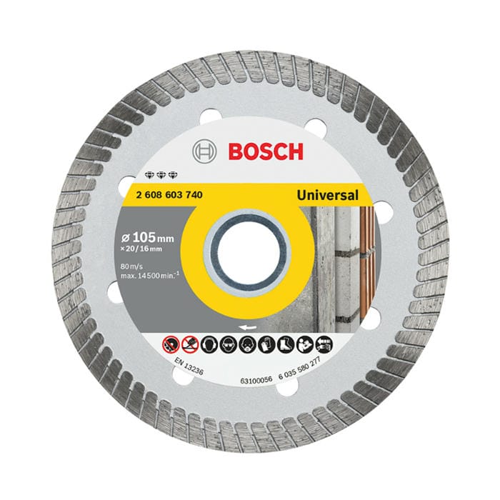 Đĩa cắt kim cương Turbo 105mmx20/16mm đa năng (Best for Universal) Bosch