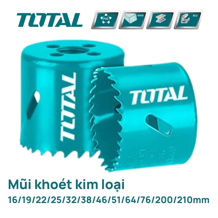 Mũi khoét kim loại Total