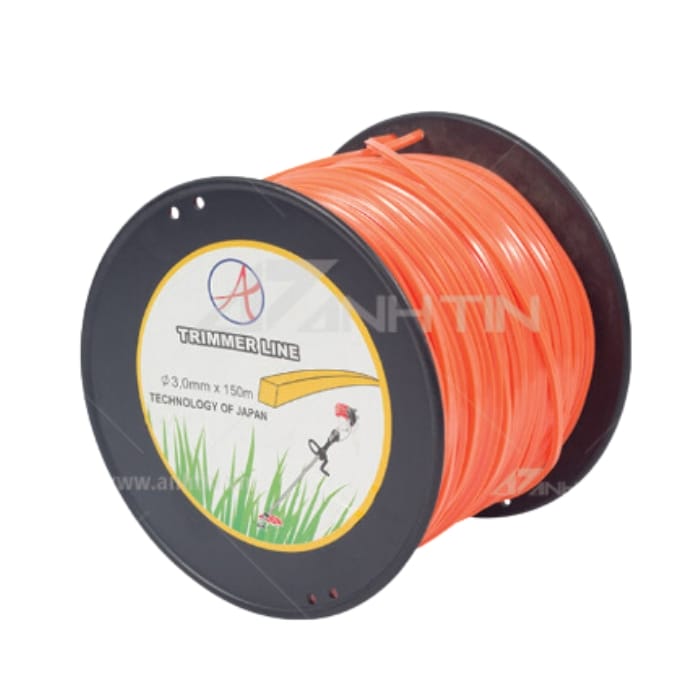 Cước vuông 3.0mm x 150M (màu cam)