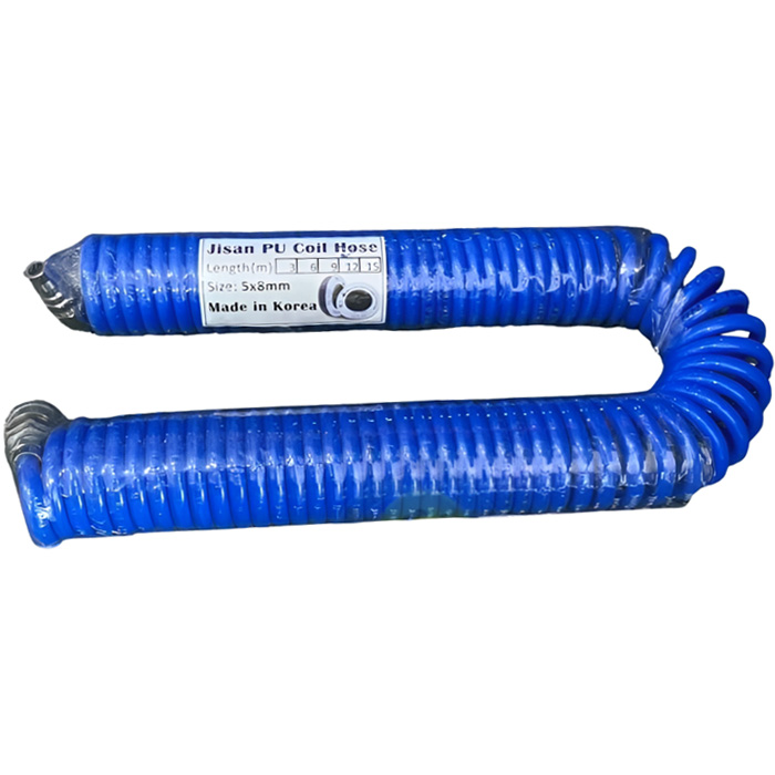 Dây dẫn khí nén PU xoắn 8x5mm Jisan Korea