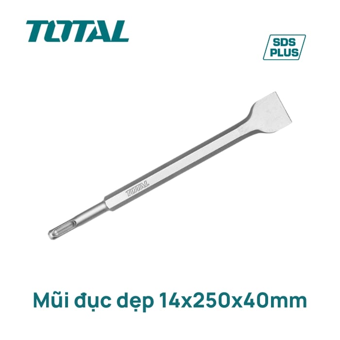 Mũi đục dẹp 14x250x40mm Total TAC15121412