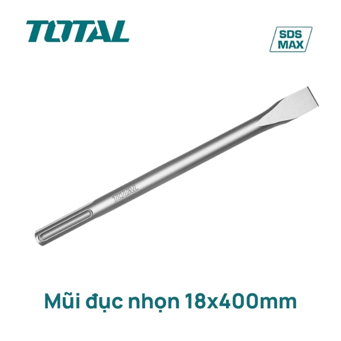 Mũi đục dẹp SDS Max 18x400x25mm Total TAC15221821