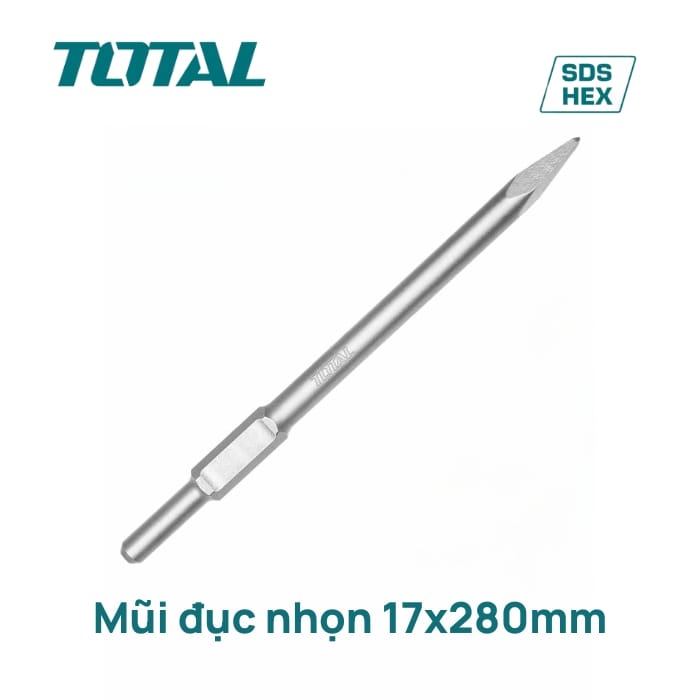 Mũi đục nhọn đuôi lục giác 17x280mm Total TAC153171