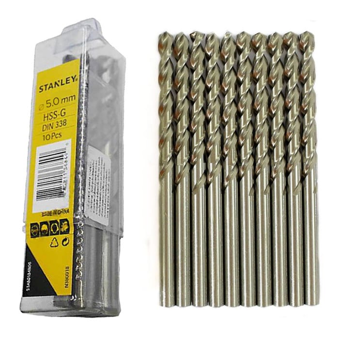 Hộp 10 mũi khoan sắt 5mm Stanley STA50069B10