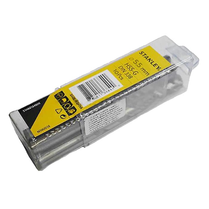 Hộp 10 mũi khoan sắt 5.5mm Stanley STA50074B10