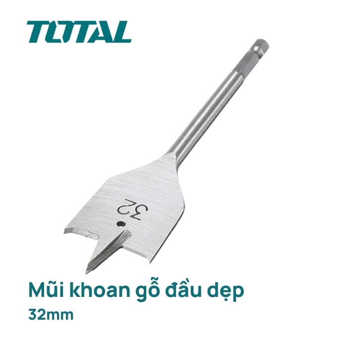 Mũi khoan gỗ đầu dẹp dài 152mm Total