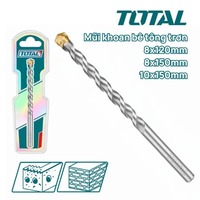 Mũi khoan bê tông trơn Total