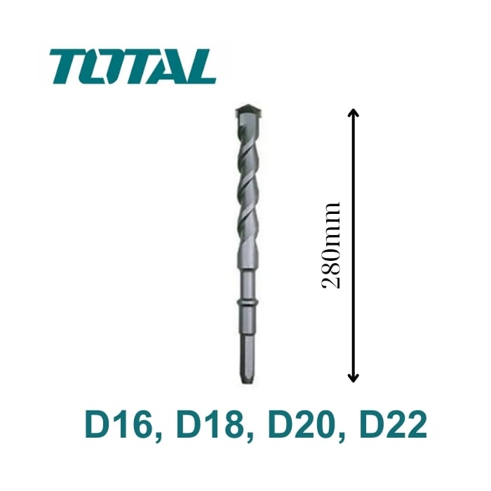 Mũi khoan bê tông đuôi lục giác Total dài 280mm