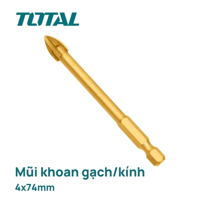 Mũi khoan gạch & kính chuôi lục giác Total