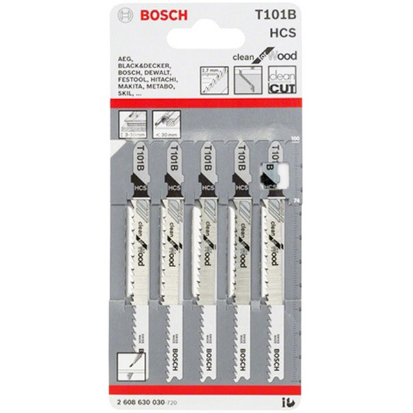 Bộ 5 lưỡi cưa lọng Gỗ Bosch T 101 B