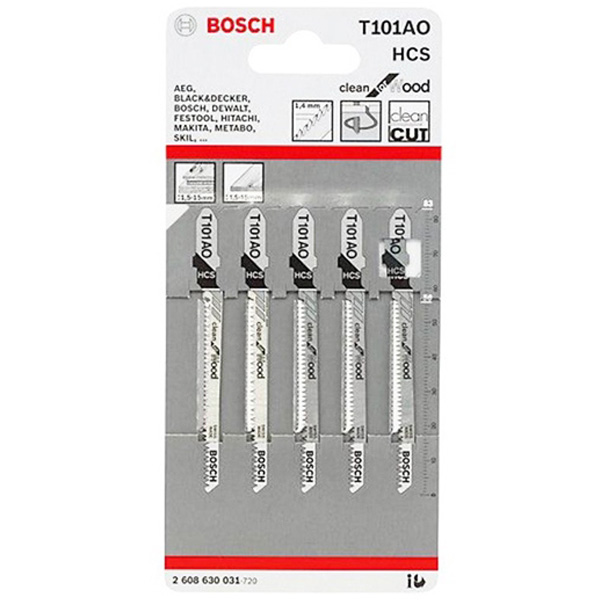 Bộ 5 lưỡi cưa lọng gỗ Bosch T 101 AO