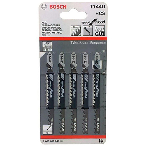 Bộ 5 lưỡi cưa lọng gỗ Bosch T 144 D