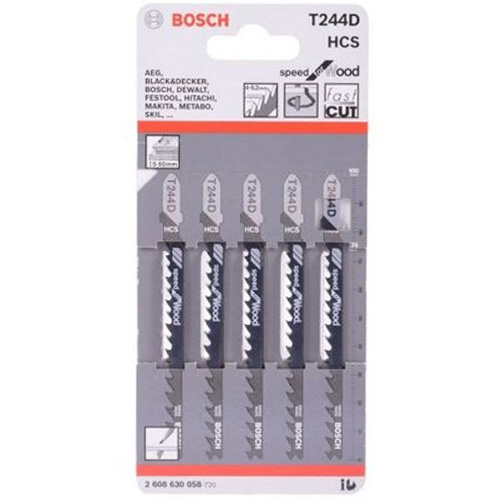 Bộ 5 lưỡi cưa lọng gỗ Bosch T 244 D