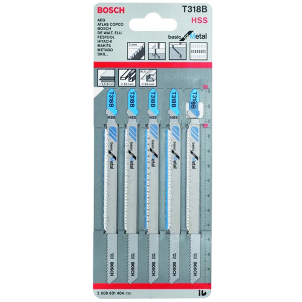Bộ 5 lưỡi cưa lọng Bosch T 318 B