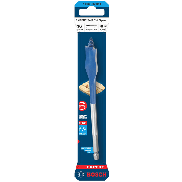 Mũi khoét gỗ đuôi cá Bosch SELFCUT 16x152mm