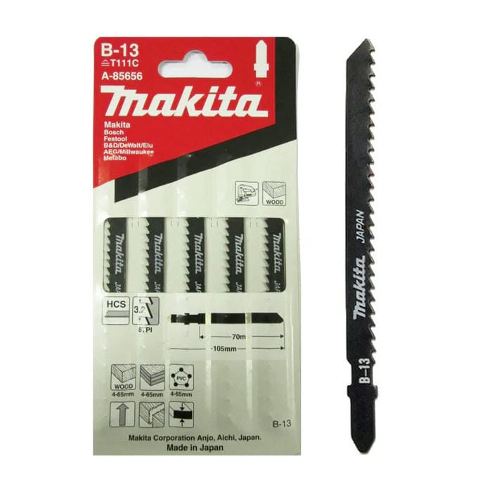 Bộ 5 lưỡi cưa lọng gỗ cơ bản dài 70mm NO.B13 Makita A-85656