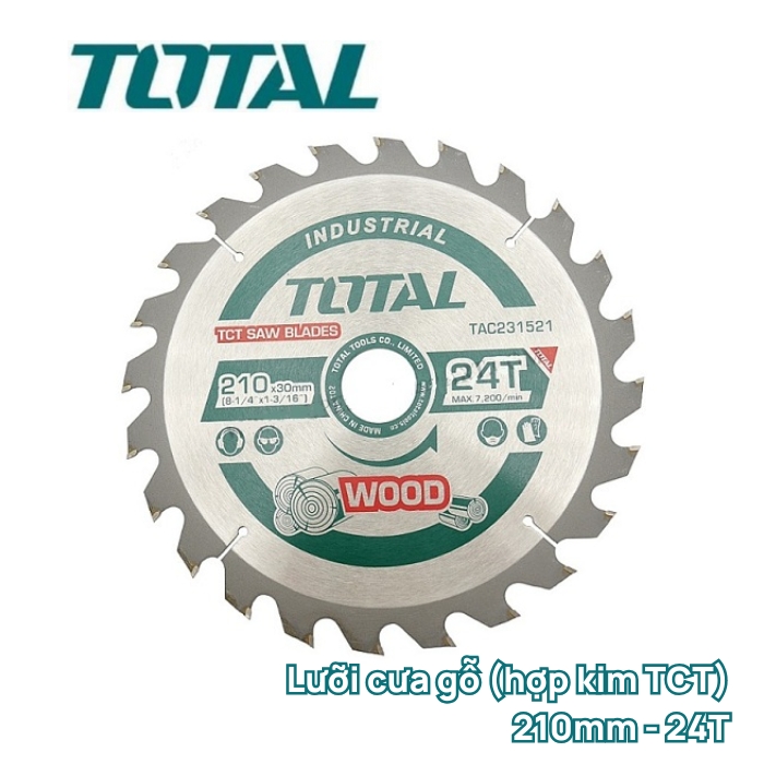 Lưỡi cưa gỗ TCT 2T*24R Total TAC231521