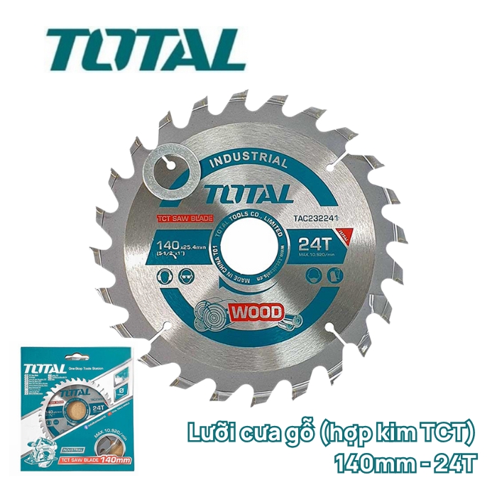 Lưỡi cưa gỗ TCT 140mm Total TAC232241