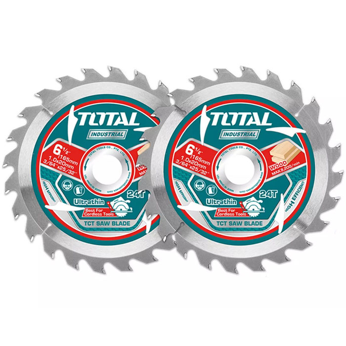 Bộ 2 lưỡi cưa TCT siêu mỏng 185mm Total TAC2331853