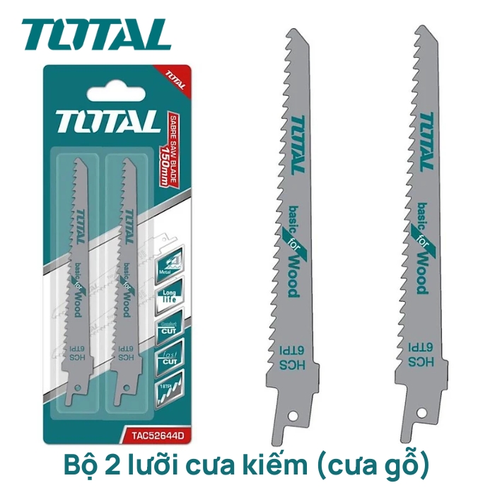 Bộ lưỡi cưa kiếm (cưa gỗ) Total TAC52644D